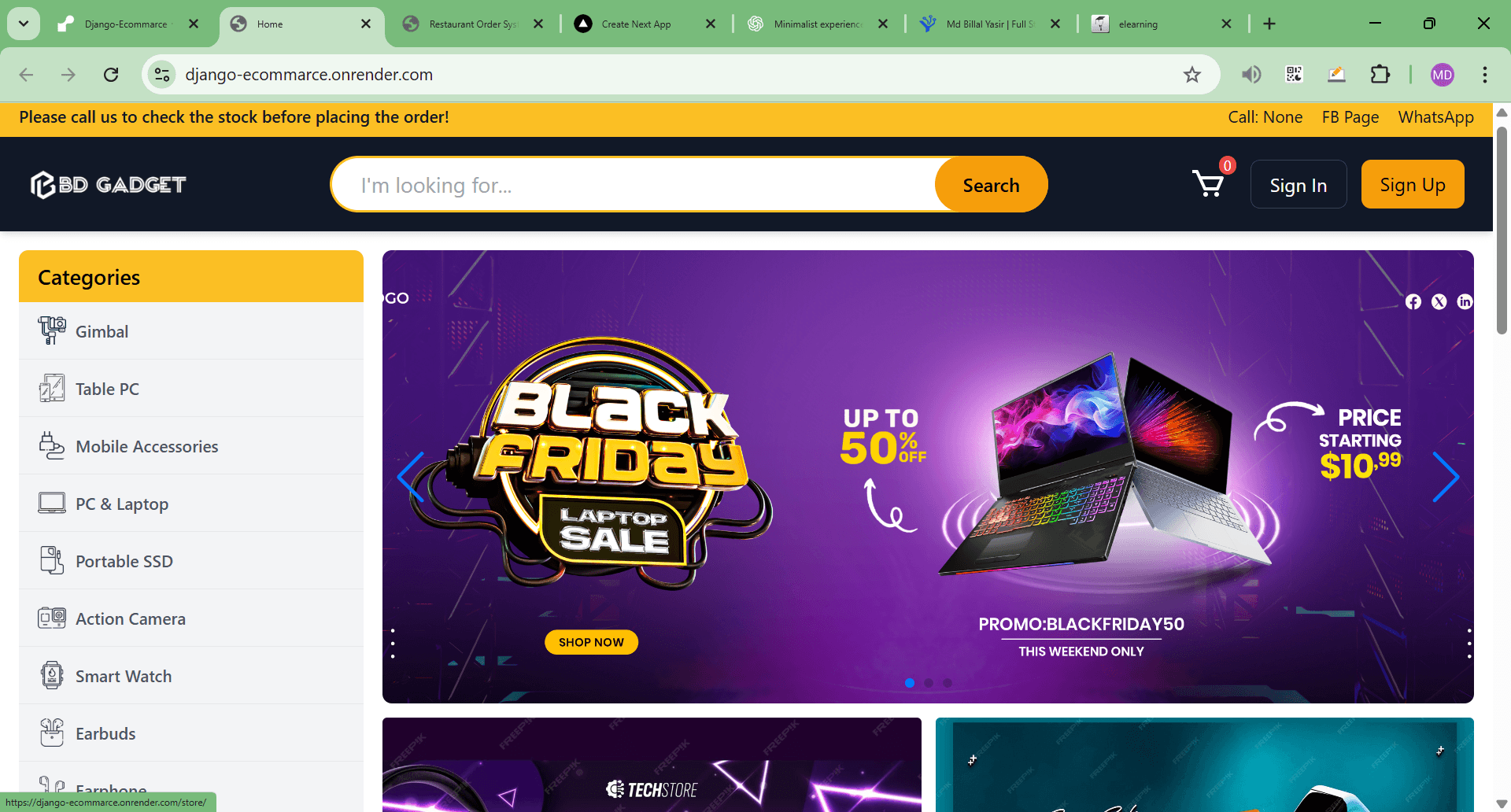 Gadget Ecommerce Tech
